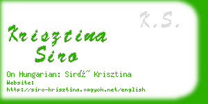 krisztina siro business card